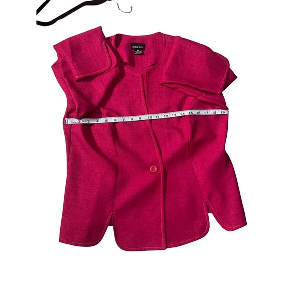 Vintage Leslie Fay Pink Two-Piece Dress Suit | Jacket & Sleeveless Dress US 16P - Picture 8 of 11